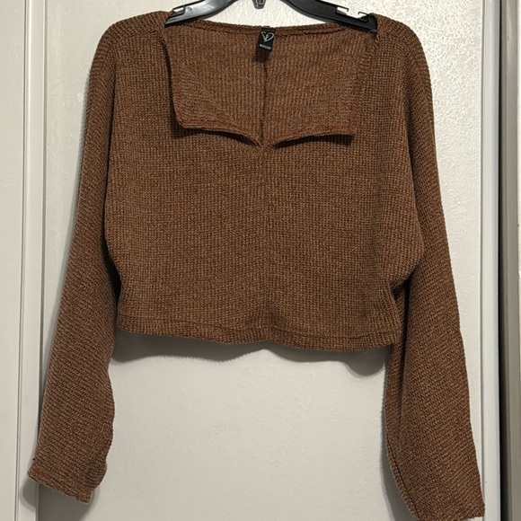 Windsor - Women’s Brown Long Sleeve Cropped Shirt - Size US S - (Make Offer) - Picture 1 of 3